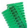 OVITAG VERDE BOLSA DE 100 ARETES NUMERADOS 2501-2600